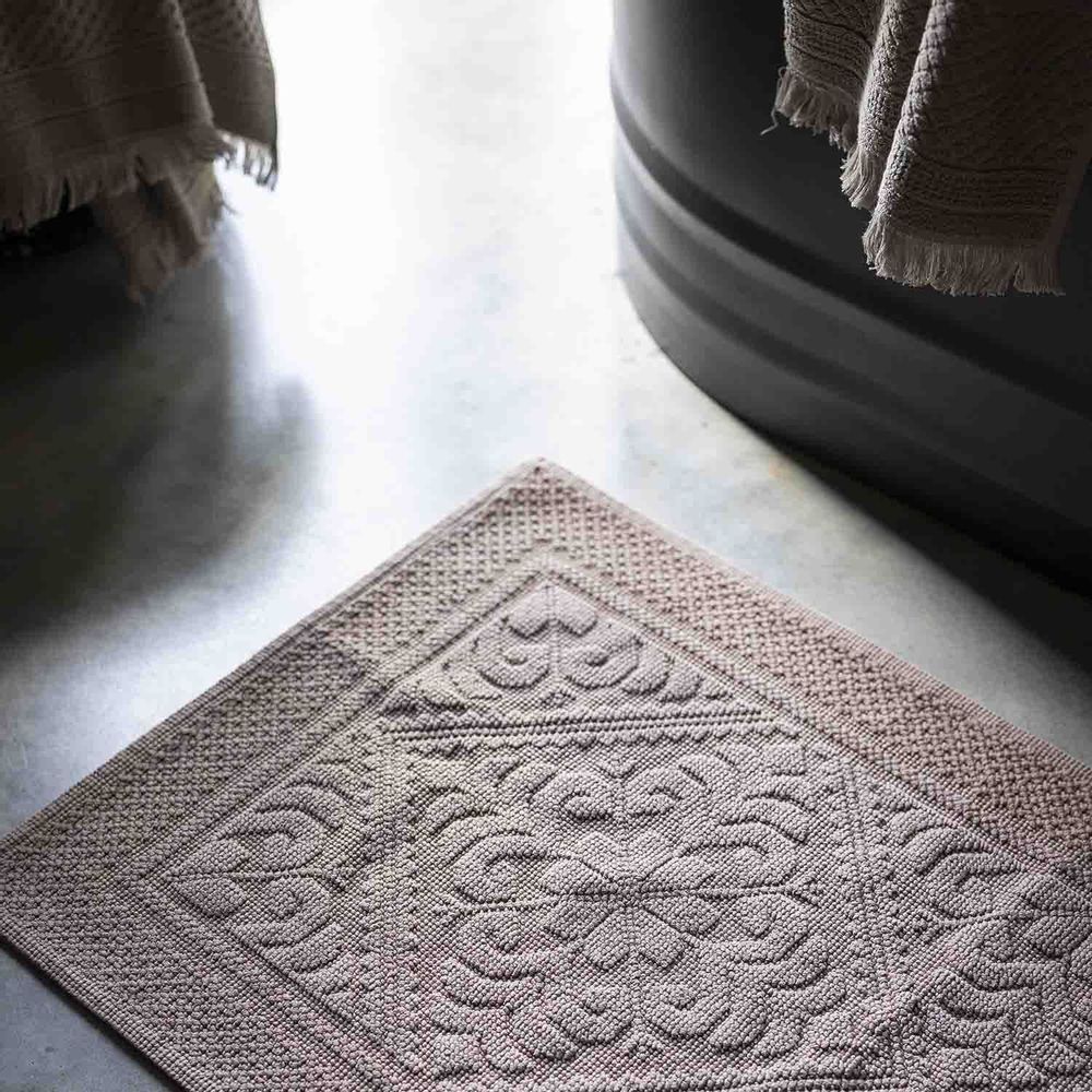 Other bath linens - Enzo Noisette plain bath mat 54 x 110 - MAISON VIVARAISE - SDE VIVARAISE WINKLER