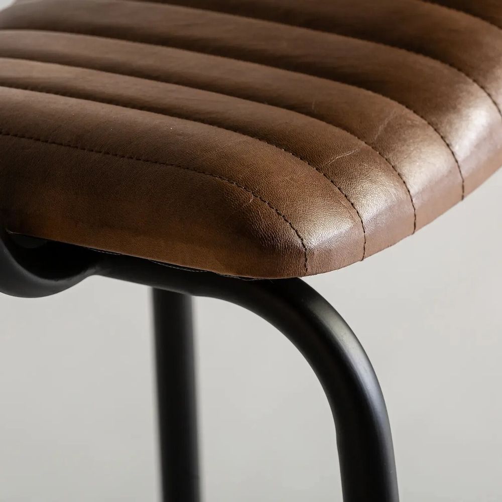 Stools - Stool in iron off brown colour in 52x49x90 cm - VICAL
