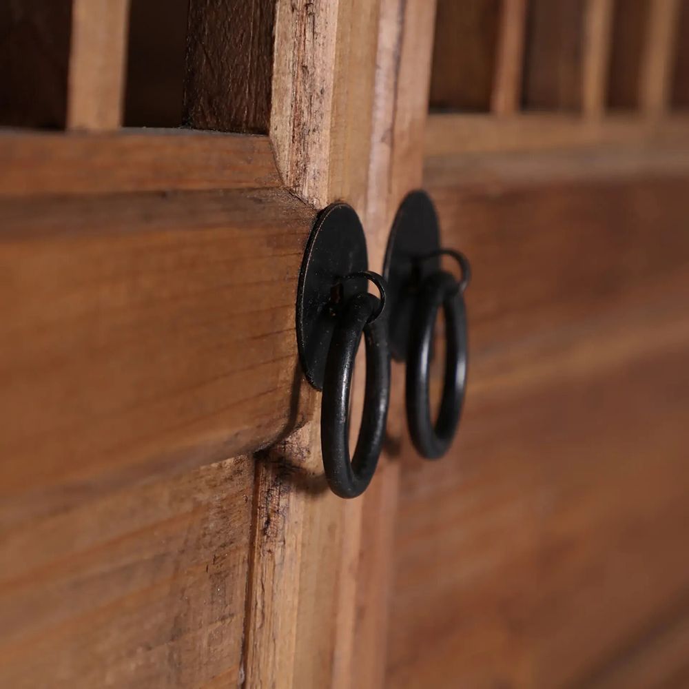 Wardrobe - Wardrobe in elm wood off brown colour in 120x55x210 cm - VICAL