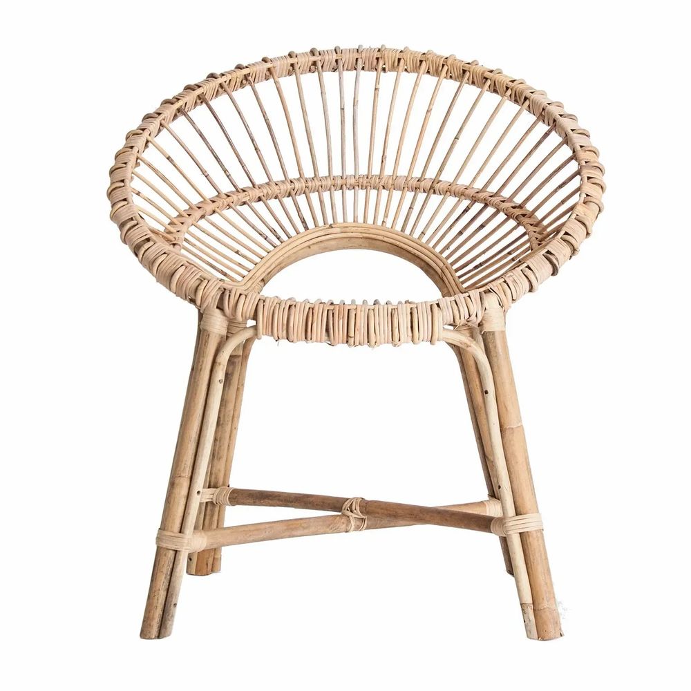 Fauteuils - Fauteuil en rotin couleur marron cassé en 74x61x85 cm - VICAL