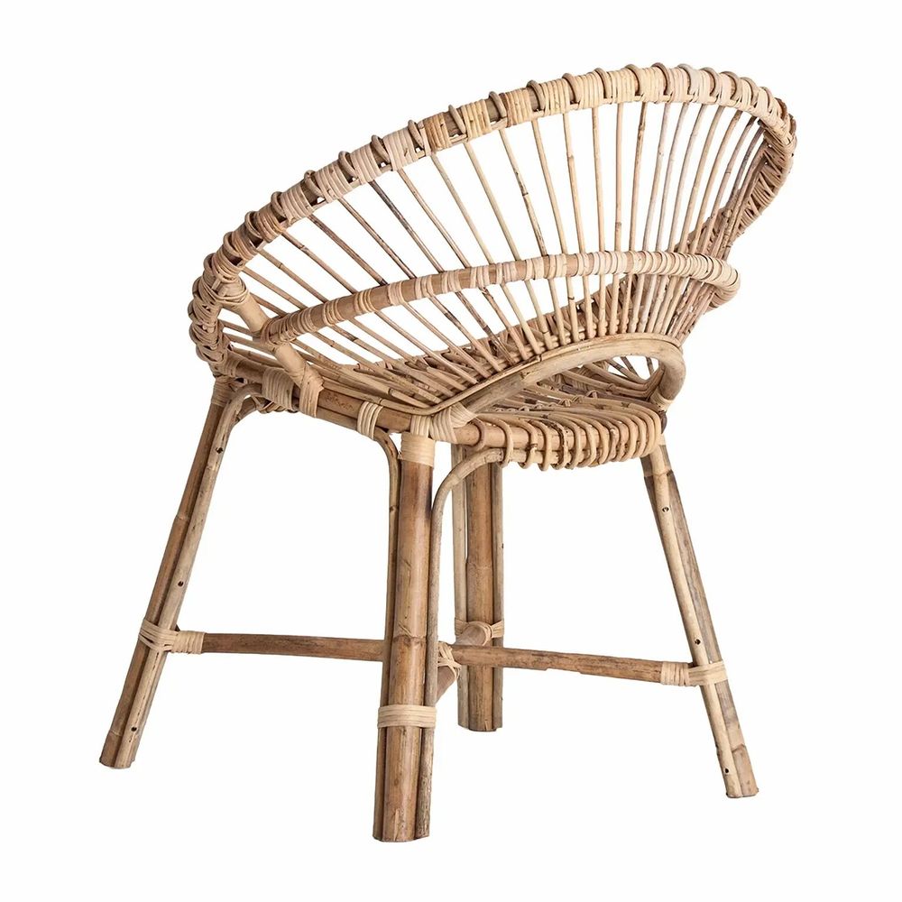 Fauteuils - Fauteuil en rotin couleur marron cassé en 74x61x85 cm - VICAL