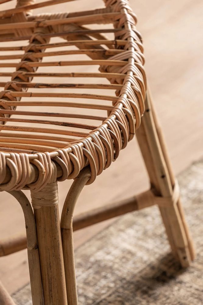 Fauteuils - Fauteuil en rotin couleur marron cassé en 74x61x85 cm - VICAL