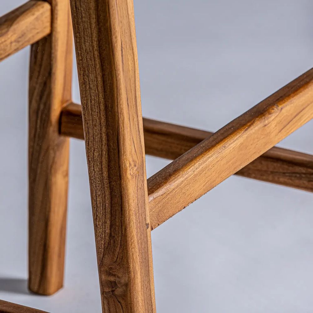Stools - Stool in teak wood off brown colour in 46x53x111 cm - VICAL