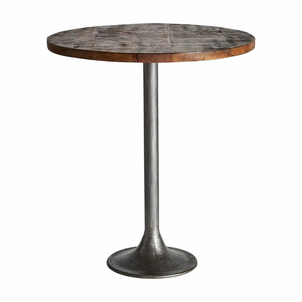 Autres tables - Table de bar en fer couleur gris cassé en 65x65x75 cm - VICAL