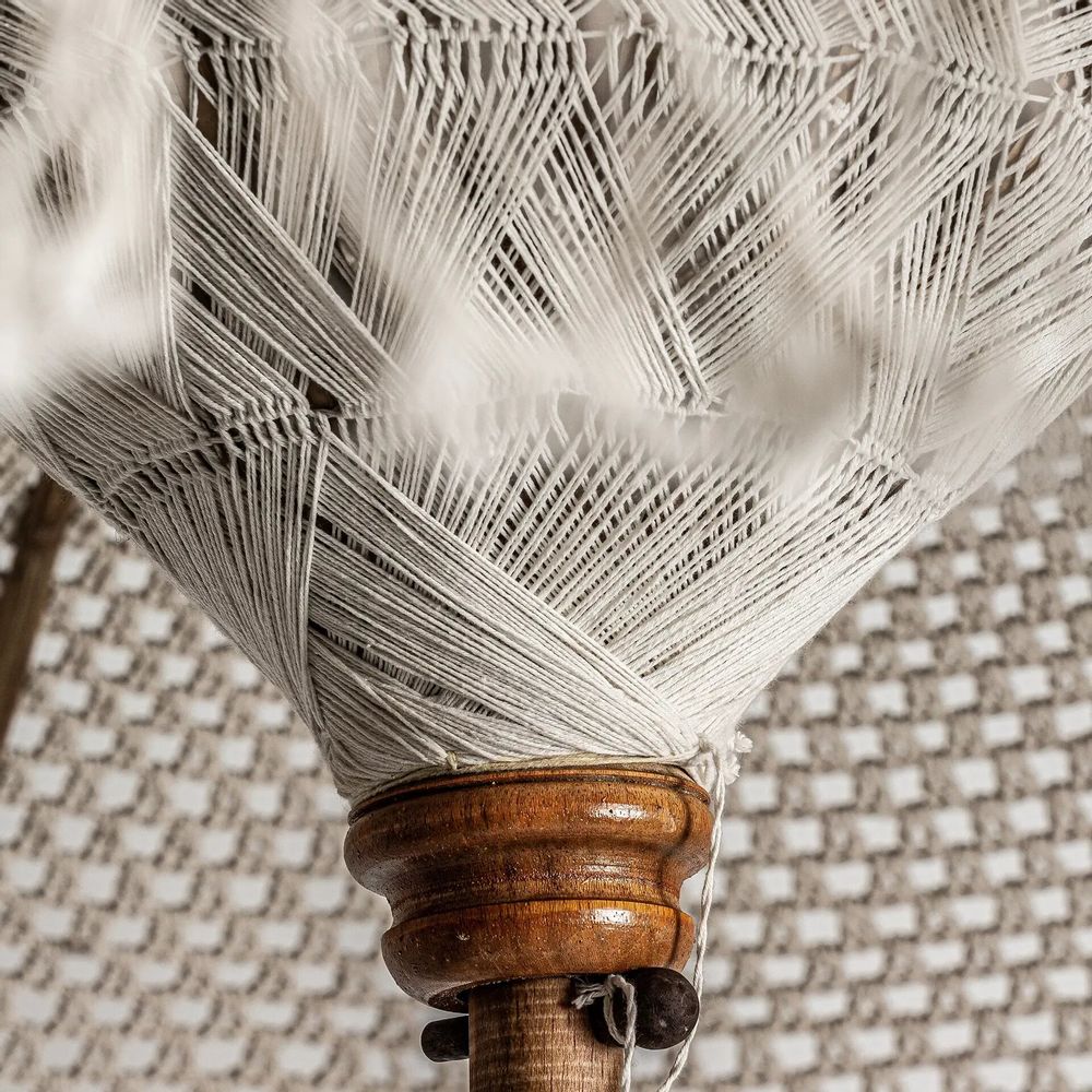 Sunshades - Parasol in teak wood off brown colour in 192x192x259 cm - VICAL
