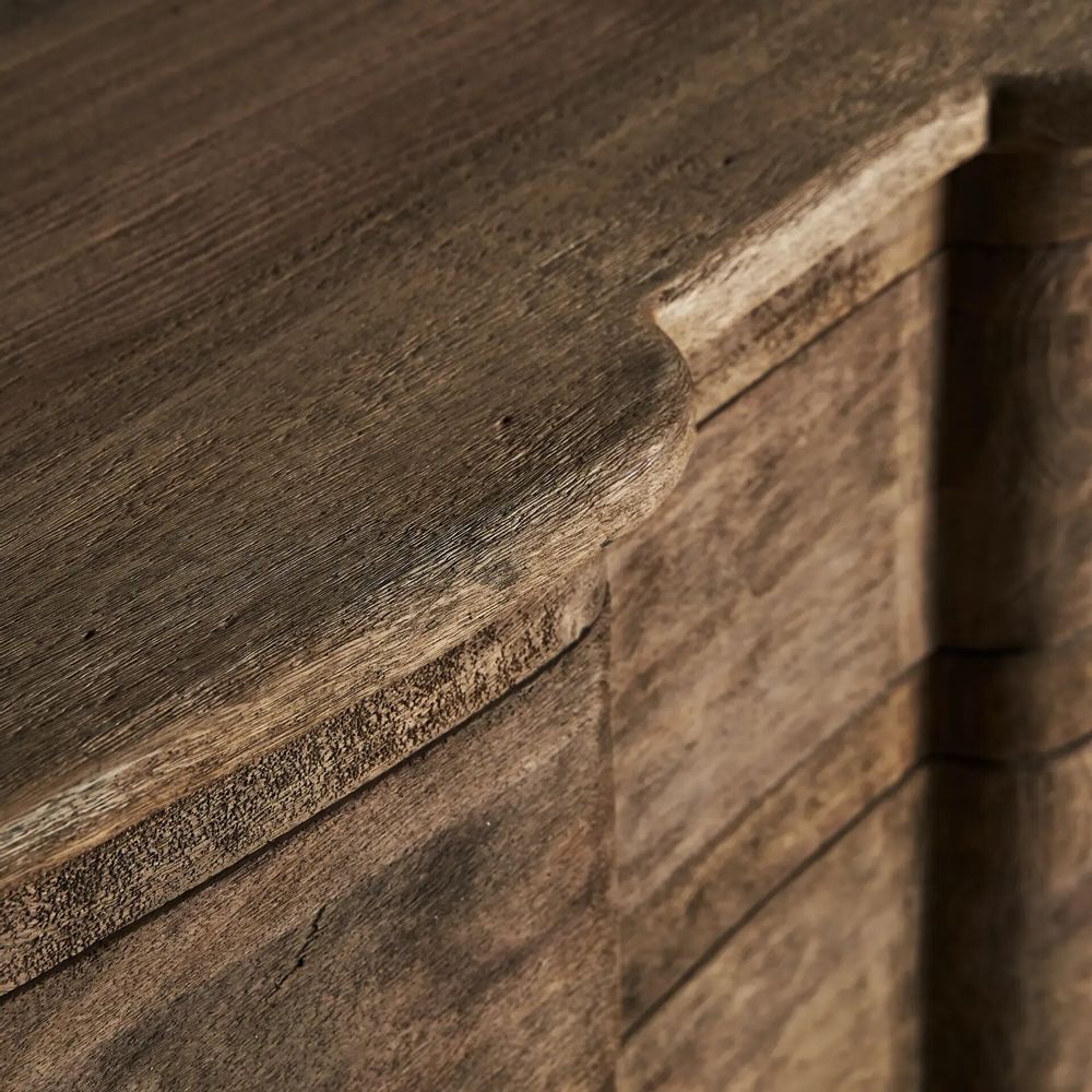 Chiffonniers - Commode en bois de manguier couleur marron cassé de 154x55x85 cm - VICAL