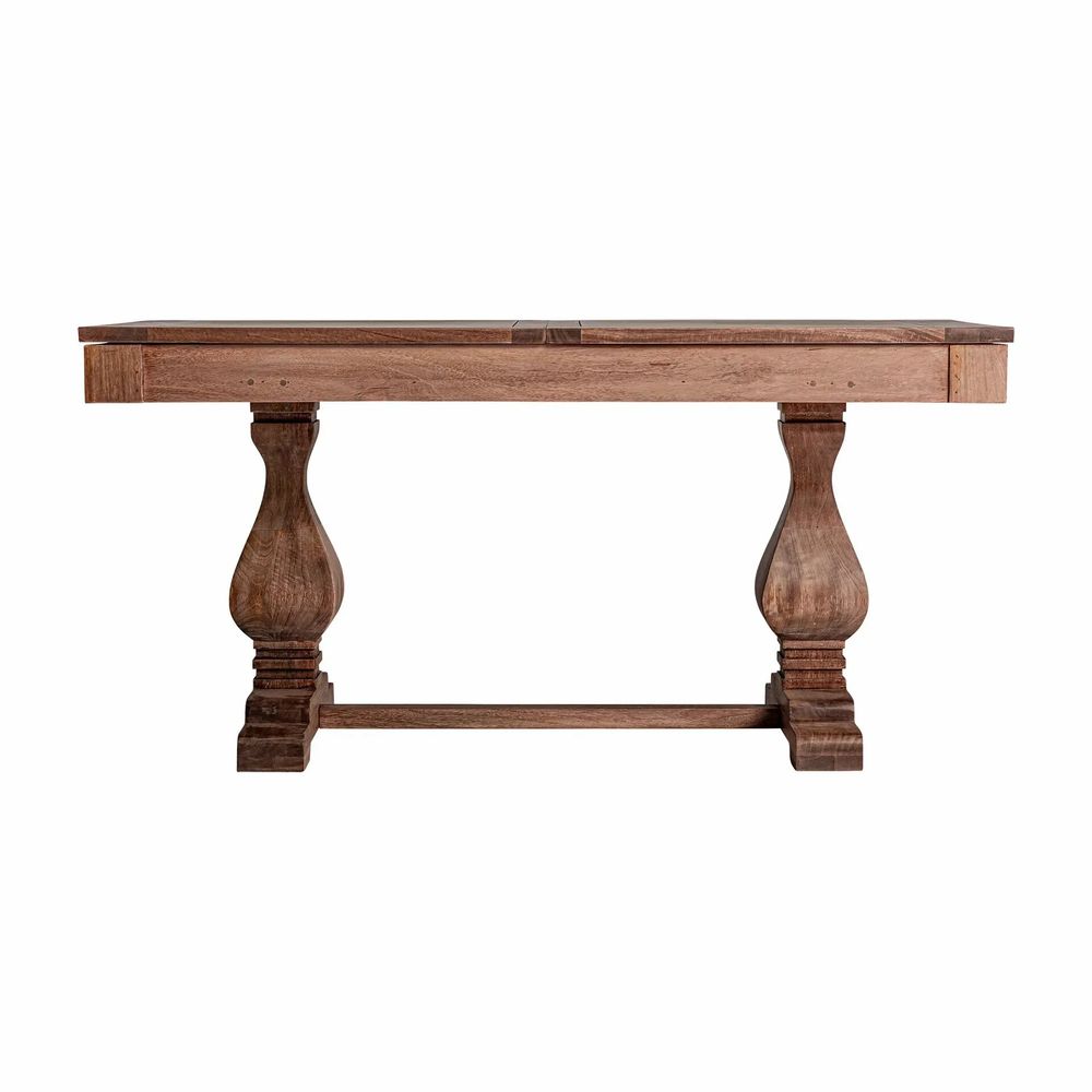 Tables Salle à Manger - Table à manger en bois de manguier couleur marron cassé en 200x100x79 cm - VICAL