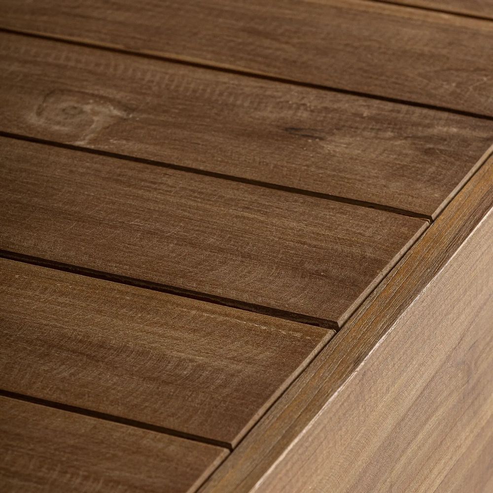 Coffee tables - Coffee table in railway wood off brown natural colour in 80x80x25 cm - VICAL