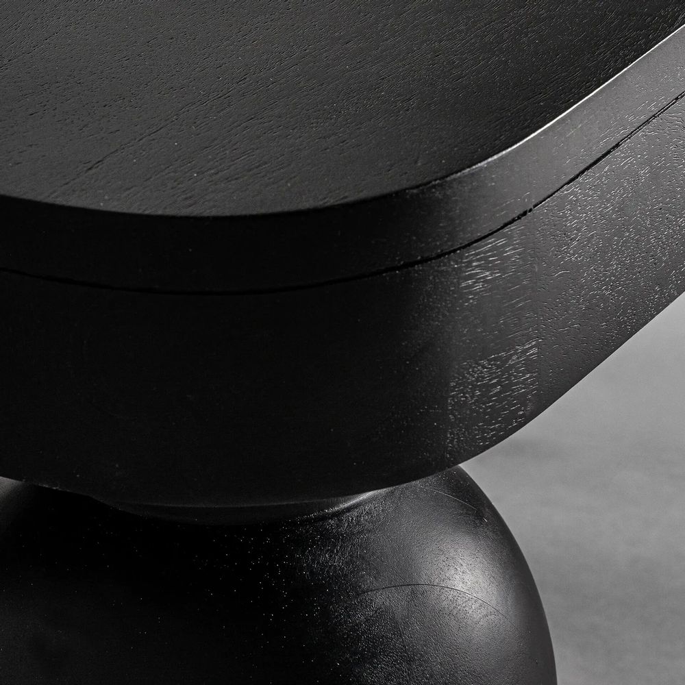 Coffee tables - Coffee table in mango wood off black colour in 150x60x40 cm - VICAL