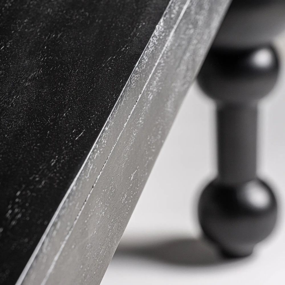 Dining Tables - Dining table in mango wood off black colour in 255x120x79 cm - VICAL
