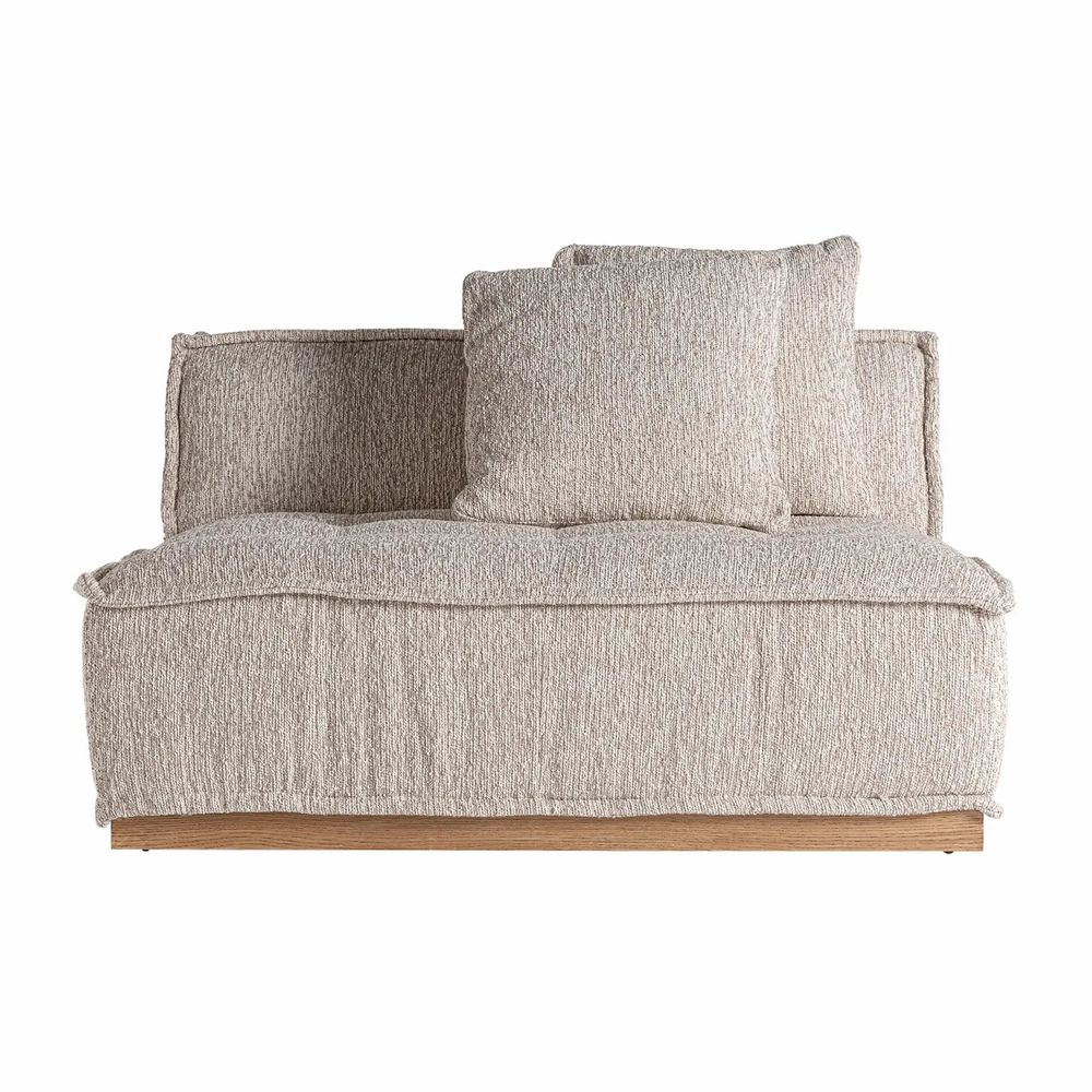 Canapés - Module canapé central en polyester coloris beige marbré en 122x122x - VICAL