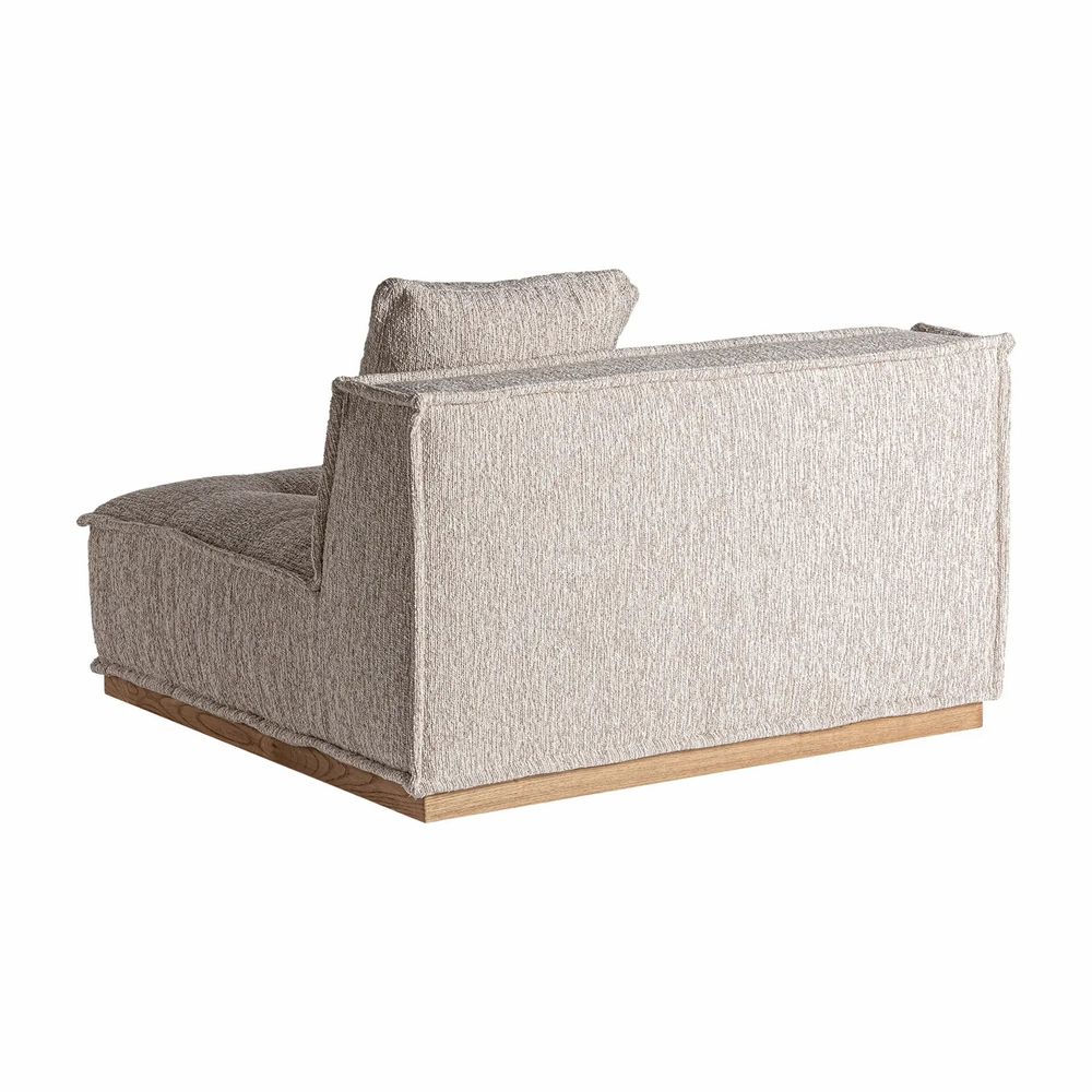 Canapés - Module canapé central en polyester coloris beige marbré en 122x122x - VICAL