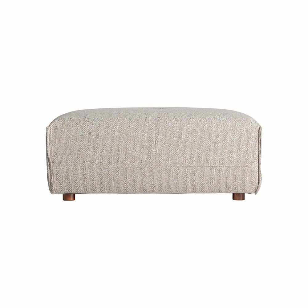 Footrests - Sofa module footrest in polyester off cream colour in 101x66x41 cm - VICAL
