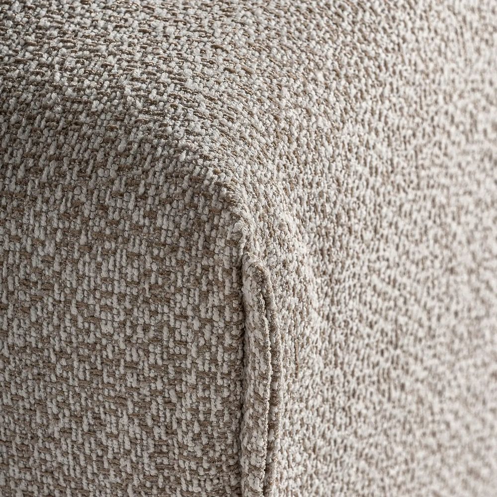 Footrests - Sofa module footrest in polyester off cream colour in 101x66x41 cm - VICAL