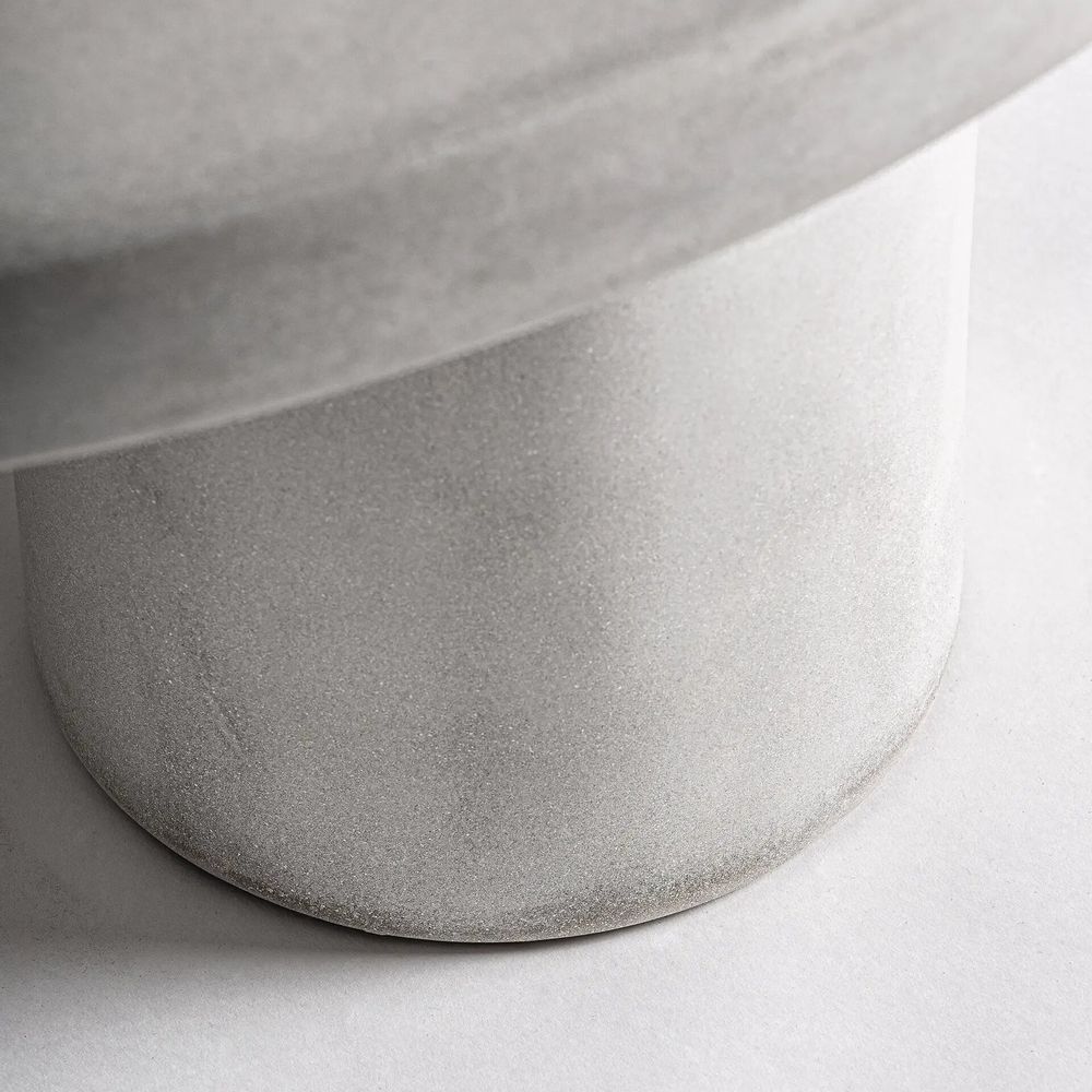 Coffee tables - Coffee table in stoneware off grey colour in 85x85x35 cm - VICAL