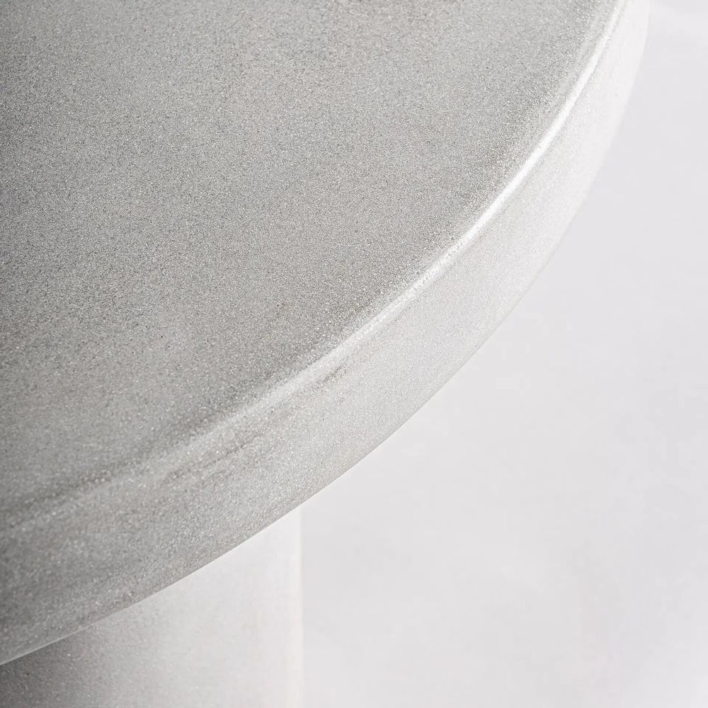 Coffee tables - Coffee table in stoneware off grey colour in 85x85x35 cm - VICAL