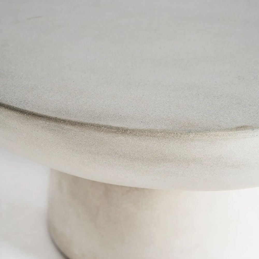 Coffee tables - Coffee table in stoneware off grey colour in 60x60x34 cm - VICAL