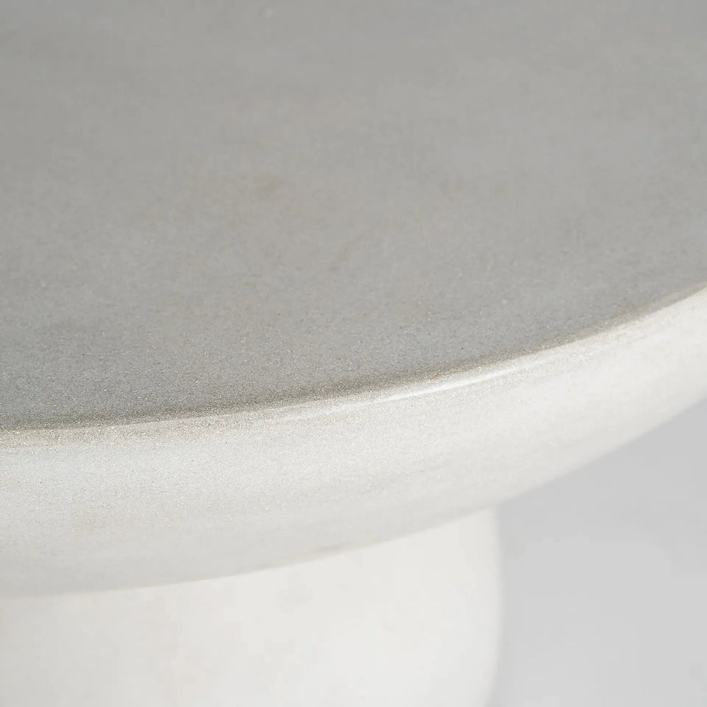 Coffee tables - Coffee table in stoneware off grey colour in 60x60x34 cm - VICAL