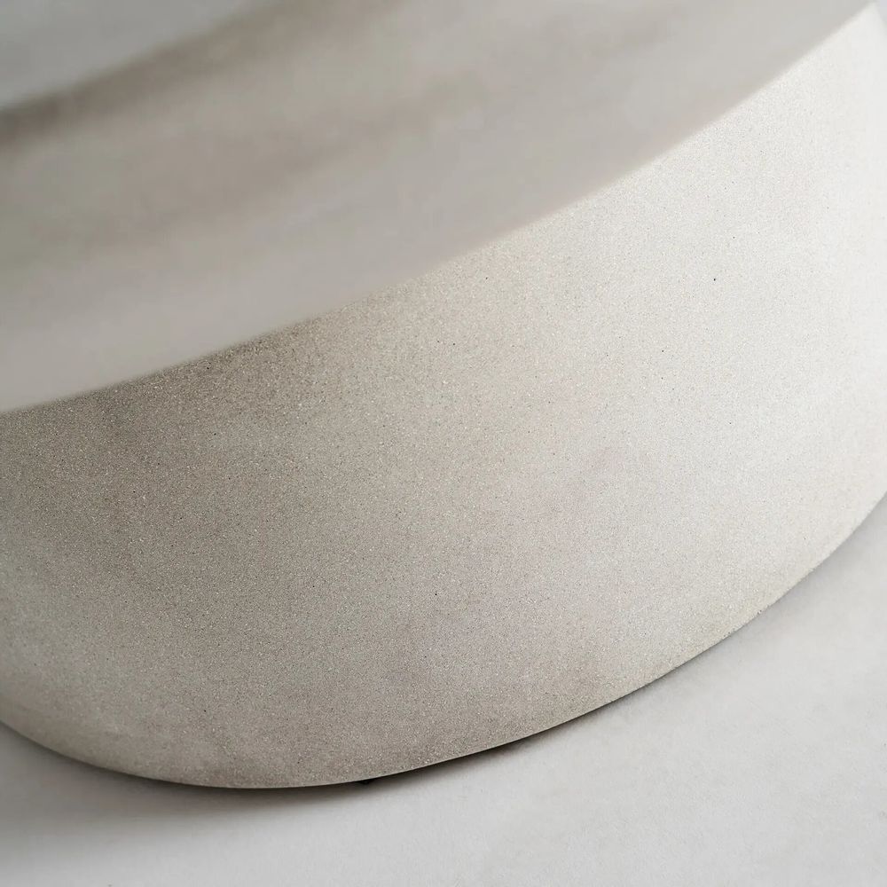 Coffee tables - Coffee table in stoneware off grey colour in 60x60x34 cm - VICAL
