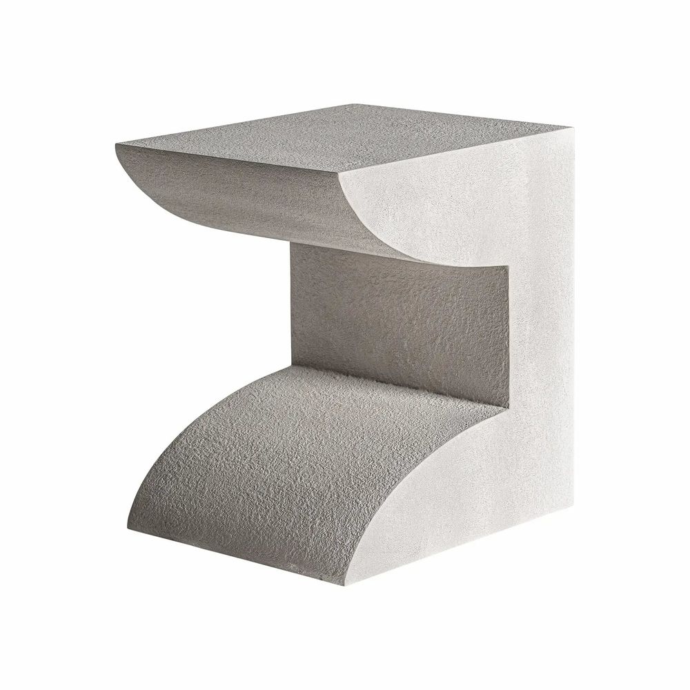 Other tables - Side table in concrete off off white colour in 48x41x55 cm - VICAL