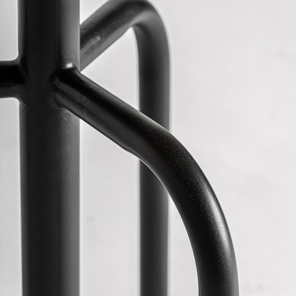 Tabourets - Tabouret en fer couleur noir cassé en 38x38x75 cm - VICAL