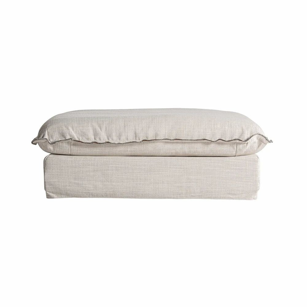 Footrests - Sofa module footrest in polyester off off white colour in 98x108x45 - VICAL