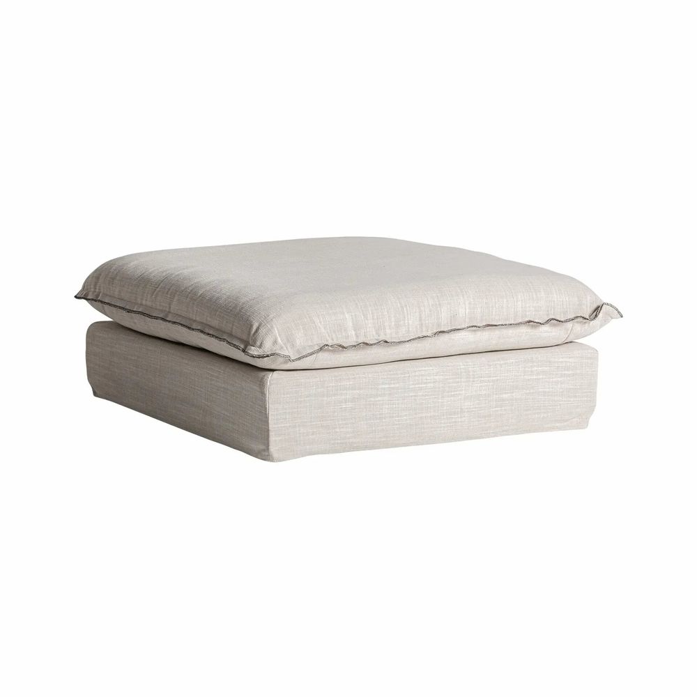 Footrests - Sofa module footrest in polyester off off white colour in 98x108x45 - VICAL