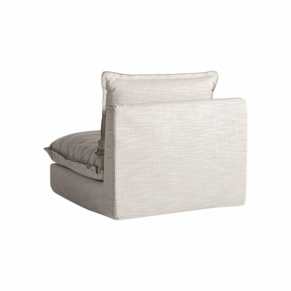 Canapés - Module canapé d'angle en polyester couleur blanc cassé en 96x108x94 cm - VICAL