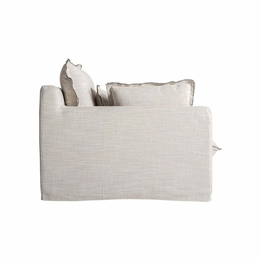 Canapés - Module canapé d'angle en polyester couleur blanc cassé en 96x108x94 cm - VICAL