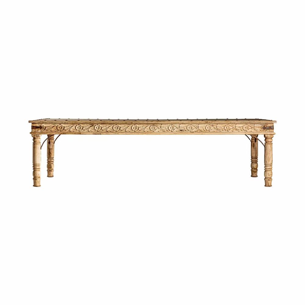 Tables Salle à Manger - Table à manger en bois de manguier couleur marron vieilli 280x112x75 - VICAL