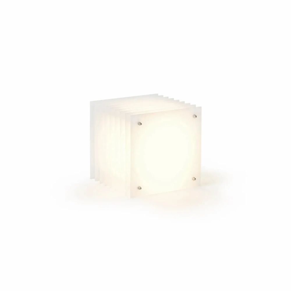 Lampes de bureau  - Lampe LOP petite carrée en acrylique laiteux - BANG