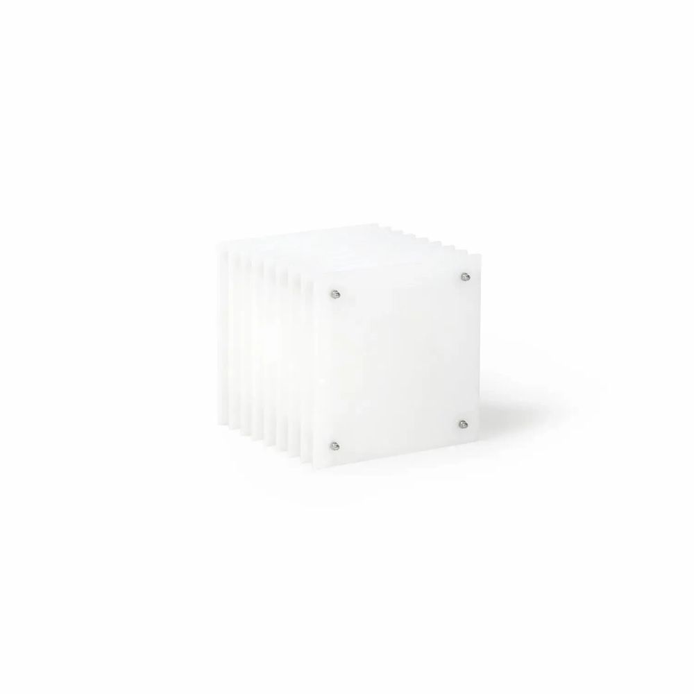 Lampes de bureau  - Lampe LOP petite carrée en acrylique laiteux - BANG