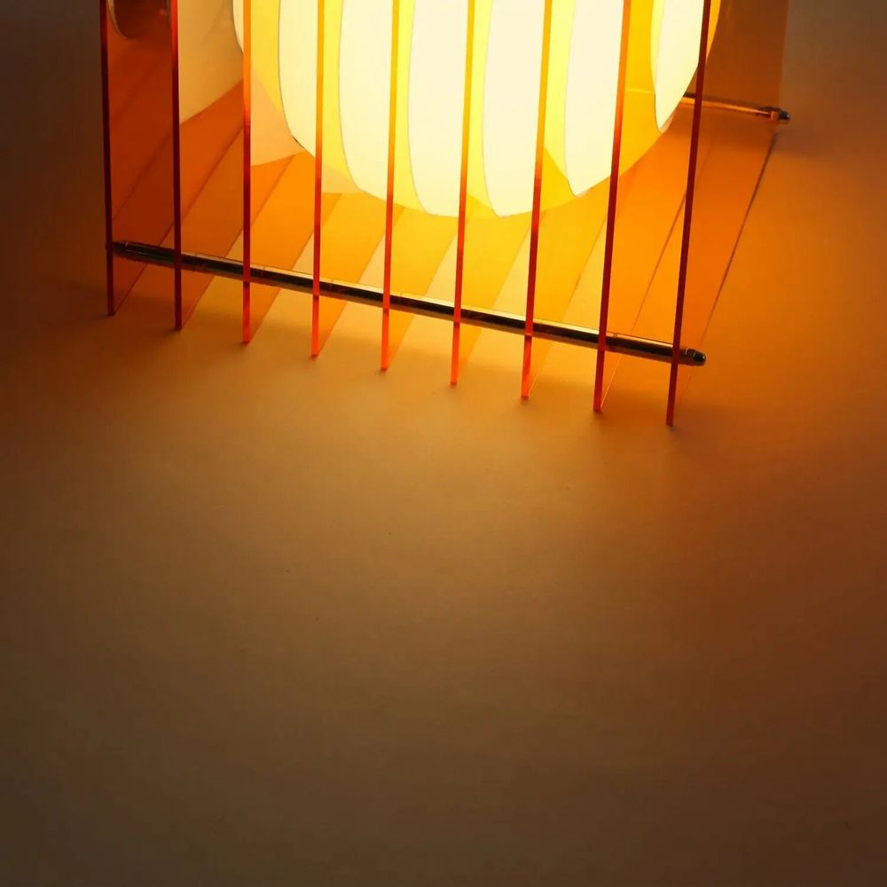 Desk lamps - LOP lamp big square in orange acrylic - BANG