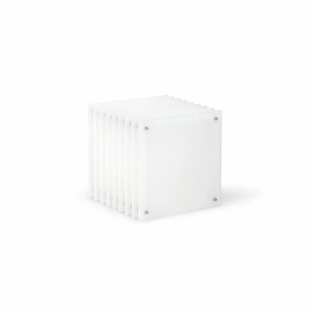 Desk lamps - LOP lamp big square in milky acrylic - BANG