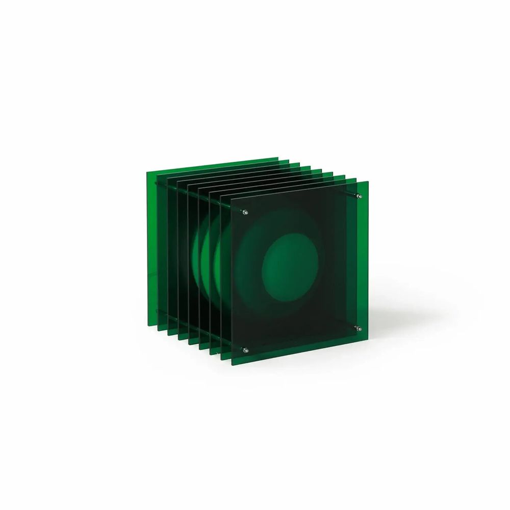 Desk lamps - LOP lamp big square in green acrylic - BANG