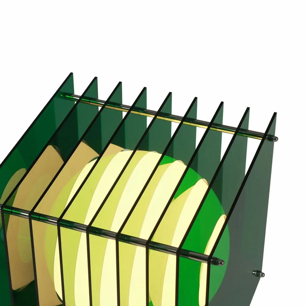 Desk lamps - LOP lamp big square in green acrylic - BANG