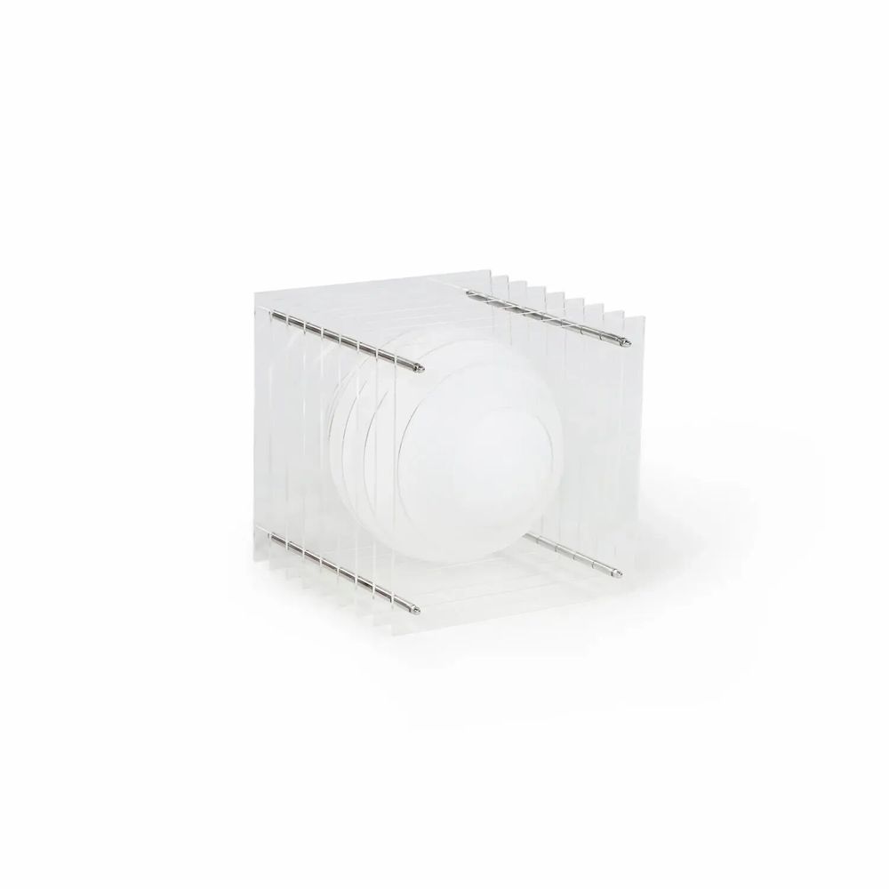 Desk lamps - LOP lamp big square in mirror polished stainless steel - BANG