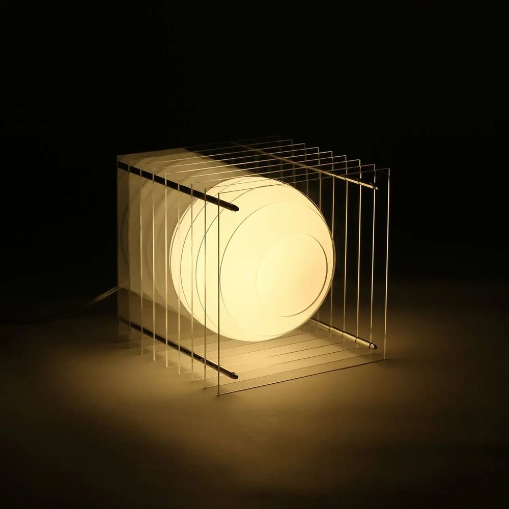 Desk lamps - LOP lamp big square in mirror polished stainless steel - BANG