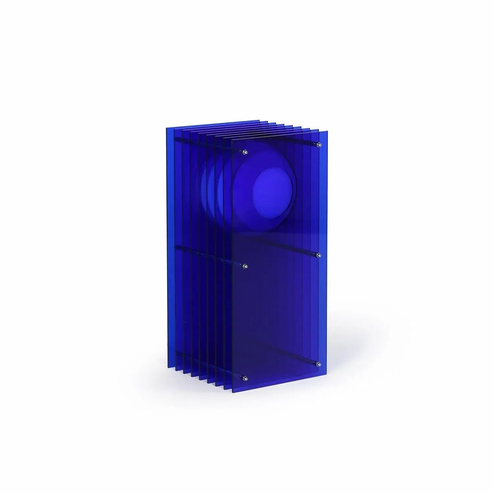 Lampes de bureau  - Lampe LOP petit rectangle en acrylique bleu - BANG