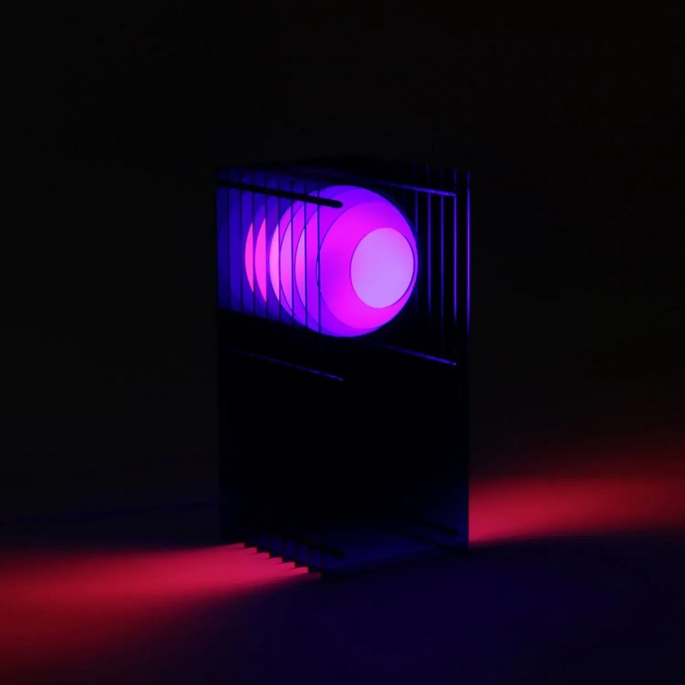 Lampes de bureau  - Lampe LOP petit rectangle en acrylique bleu - BANG