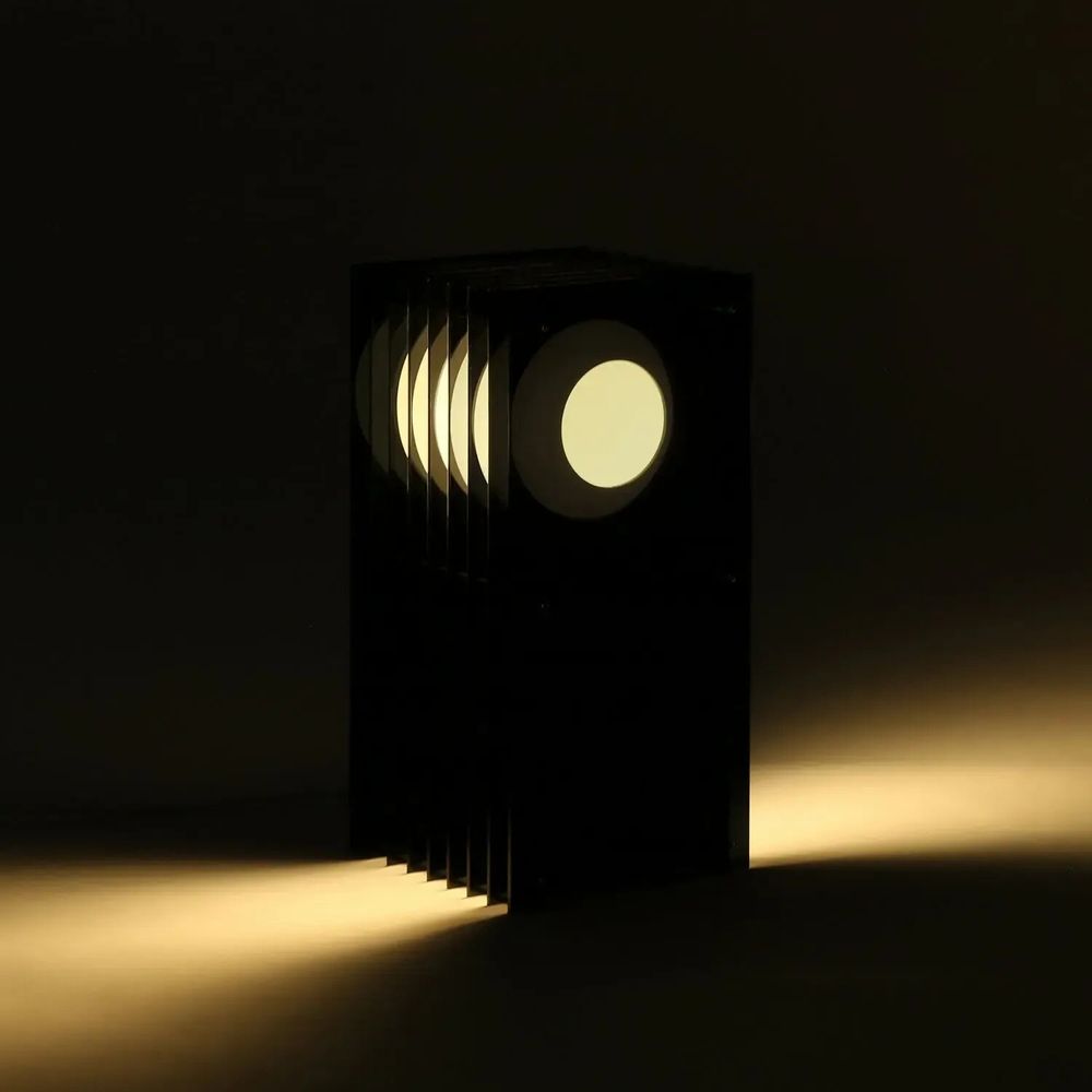 Desk lamps - LOP lamp small rectangle in dark grey acrylic - BANG