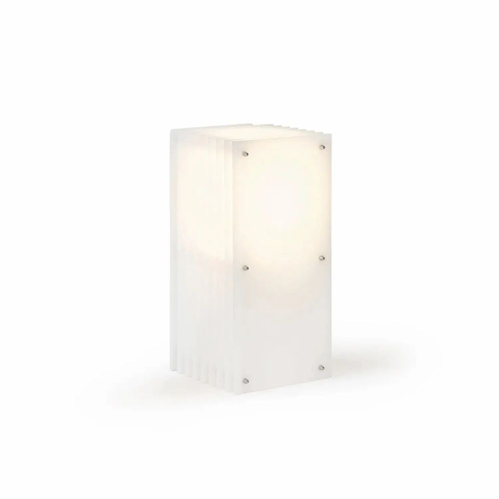 Desk lamps - LOP lamp small rectangle in milky acrylic - BANG