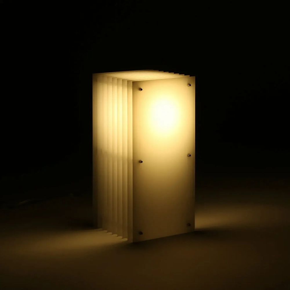 Desk lamps - LOP lamp small rectangle in milky acrylic - BANG