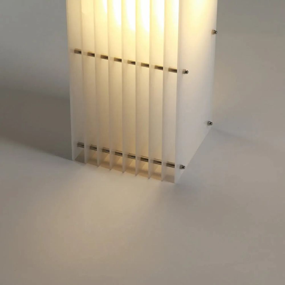 Desk lamps - LOP lamp small rectangle in milky acrylic - BANG