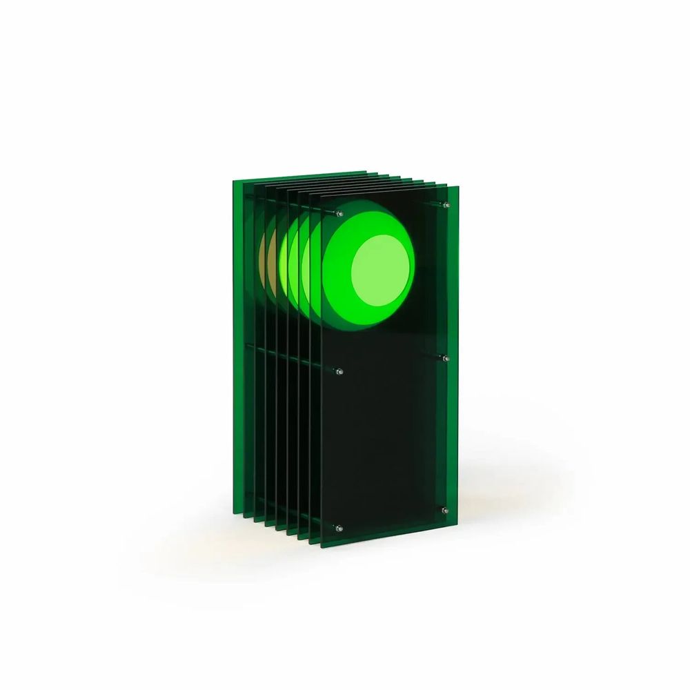 Lampes de bureau - Lampe LOP petit rectangle en acrylique vert - BANG