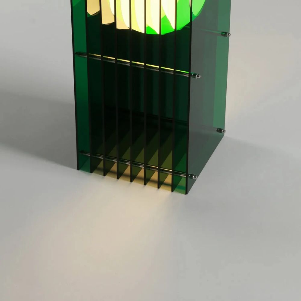 Lampes de bureau - Lampe LOP petit rectangle en acrylique vert - BANG