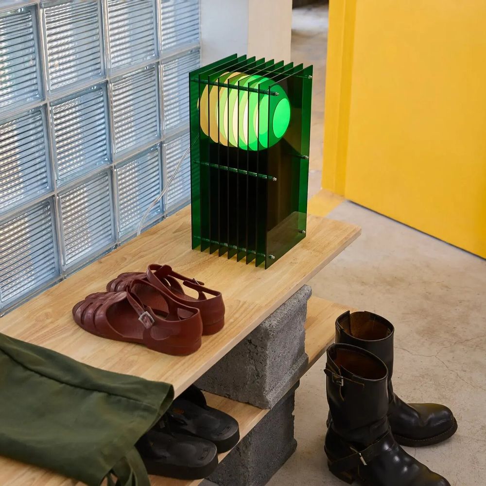 Lampes de bureau - Lampe LOP petit rectangle en acrylique vert - BANG