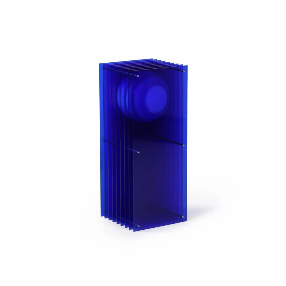 Lampes de bureau - Lampe LOP grand rectangle en acrylique bleu - BANG