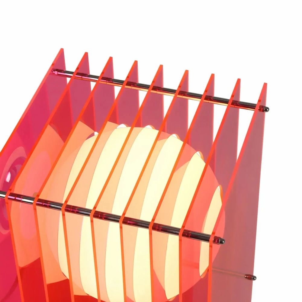 Lampes de bureau  - Lampe LOP grand rectangle en acrylique rose électrique - BANG
