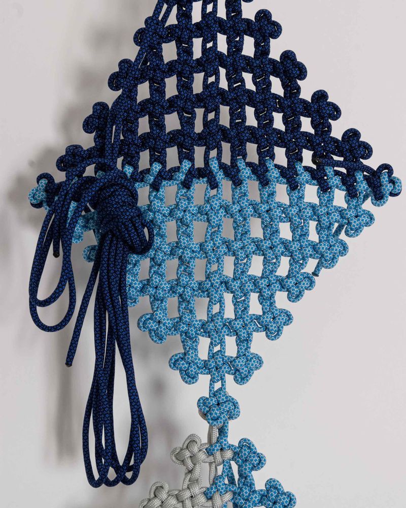 Outdoor decorative accessories - Wall decor • Mobile Masks THE KNOT • Outdoors Indoors • Textile cords - SARAH ALOISI PARIS
